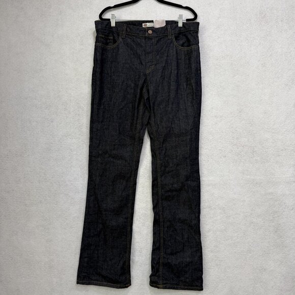 Dickies UVU Jeans Womens 8 Tall Dark Wash Relaxed Fit Straight Leg Workwear - Picture 1 of 14